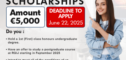 MERIT-BASED SCHOLARSHIPS 🎓 🏆 Award: €5,000