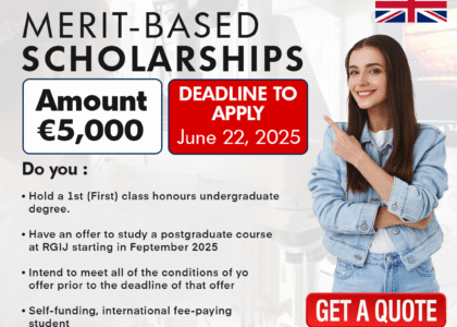 MERIT-BASED SCHOLARSHIPS 🎓 🏆 Award: €5,000